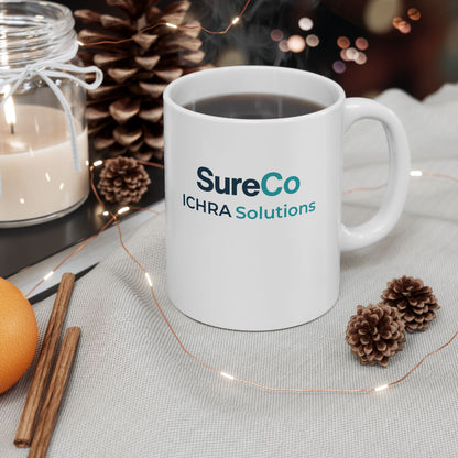 SureCo ICHRA Solutions Branded Ceramic Coffee Mug — 11oz & 15oz Promotional Office Mug