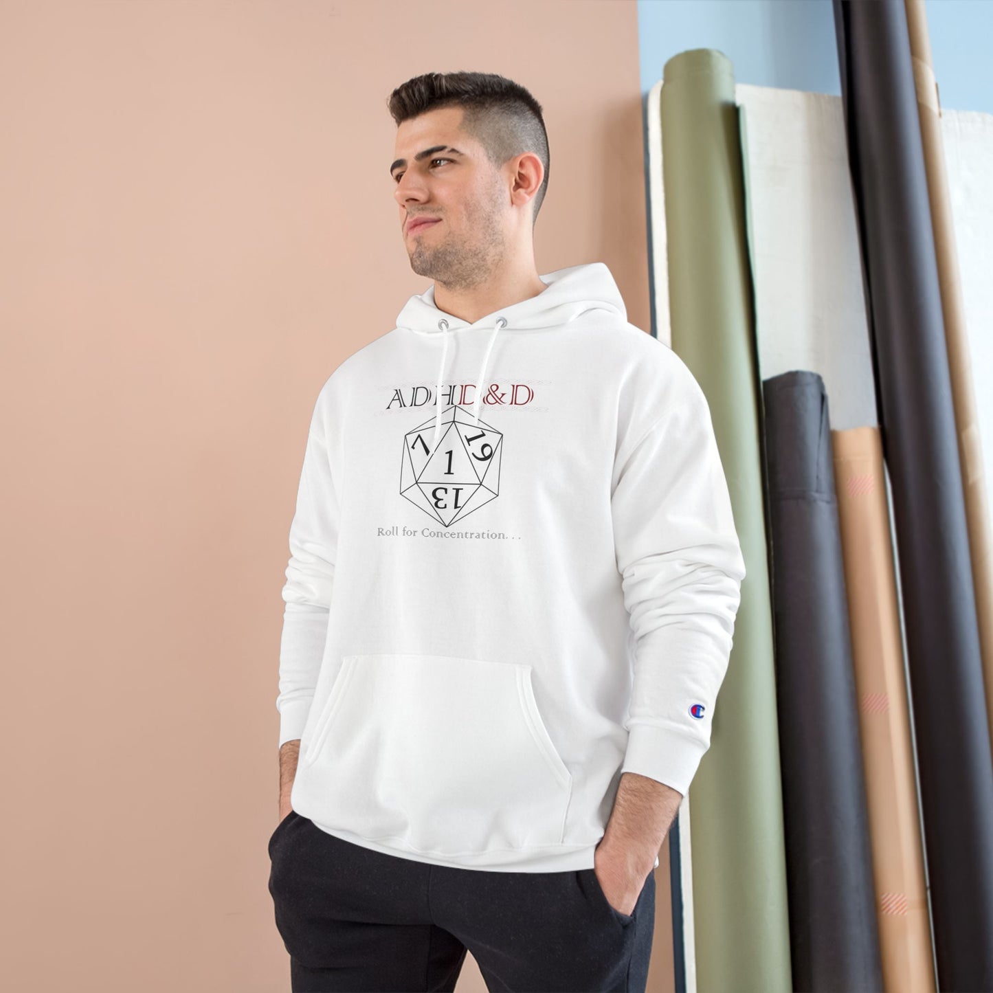 ADHD & D20 Hoodie — Funny Gamer Dungeons & Dragons Champion Sweatshirt