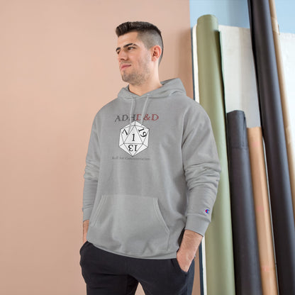ADHD & D20 Hoodie — Funny Gamer Dungeons & Dragons Champion Sweatshirt