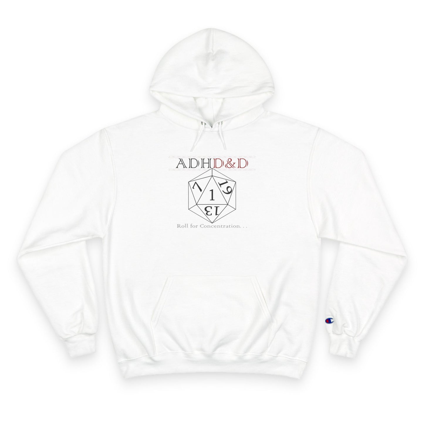 ADHD & D20 Hoodie — Funny Gamer Dungeons & Dragons Champion Sweatshirt