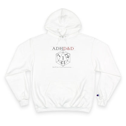 ADHD & D20 Hoodie — Funny Gamer Dungeons & Dragons Champion Sweatshirt