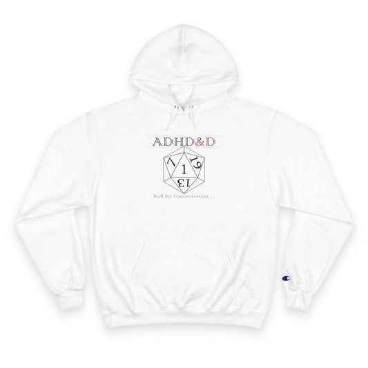 ADHD & D20 Hoodie — Funny Gamer Dungeons & Dragons Champion Sweatshirt