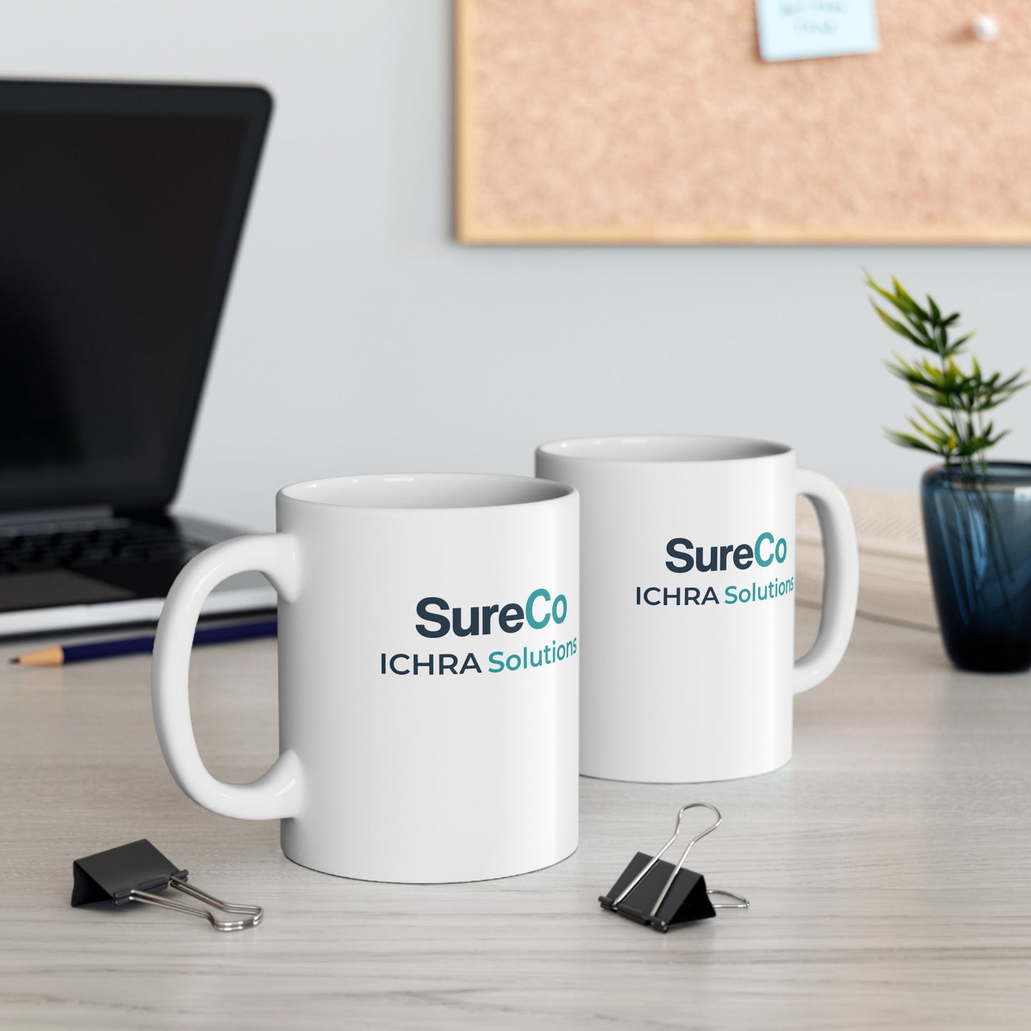 SureCo ICHRA Solutions Branded Ceramic Coffee Mug — 11oz & 15oz Promotional Office Mug